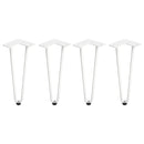 Hairpin Set di Gambe H2 Aste per Tavolo H400 Verniciato Bianco Acciaio Emuca