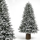 Albero di Natale Royal 180 cm Innevato Base Troco Realistica 948 Punte Foltissimo