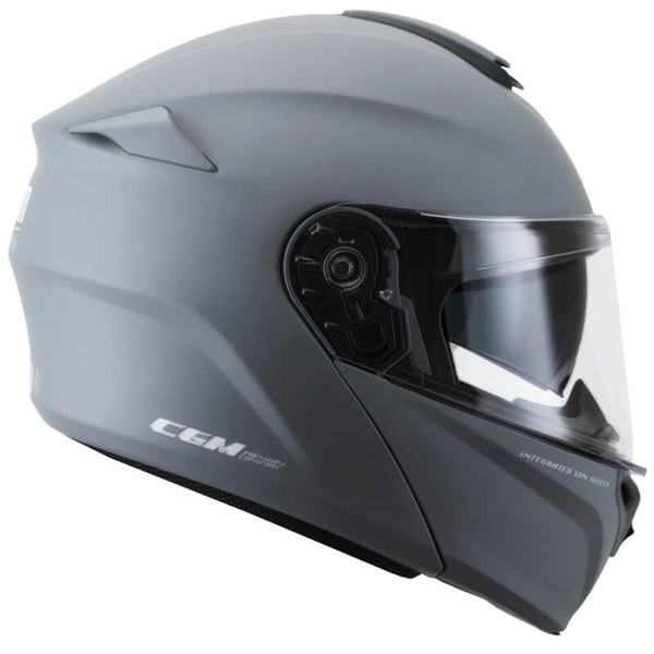 Integralhelm für Scooter CGM Berlin Long Visor 508A Mattgrau Verschiedene Größen acquista