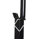 Set 2 Supporti Bilanciere Porta Manubri per Pesi Max 200 Kg Argento e Nero