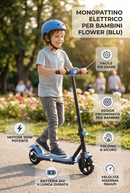 Monopattino Elettrico per Bambini Flower 24V 150W 15km/h Blu