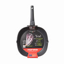 Bistecchiera 28x28 cm Antiaderente Induzione in Alluminio Effetto Pietra Moneta Yes (Zeus 2.0)