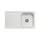 Lavello 86x50 cm reversibile 1 vasca gocciolatoio bianco Samet