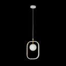 Lampada pendente Modern in Metallo Avola Bianco con Oro