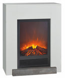 Cornice per Camino in Legno MDF 78,6x95,6x30cm Ruby Fires Hamar Bianco