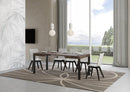 Tavolo Allungabile 120-204x80x77 cm Everyday Noce e Antracite