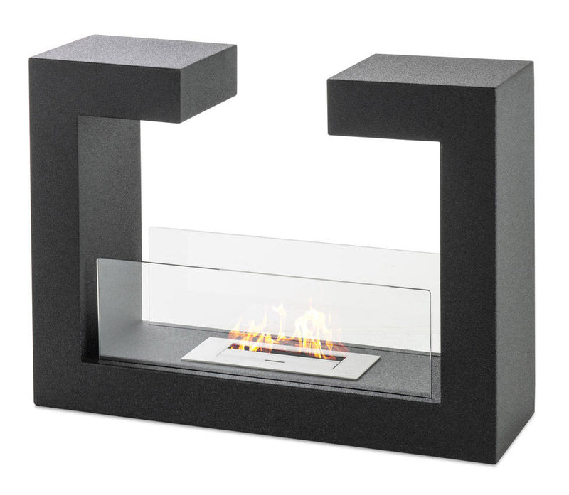 Camino a Bioetanolo da Pavimento 78x25x58 cm Nero