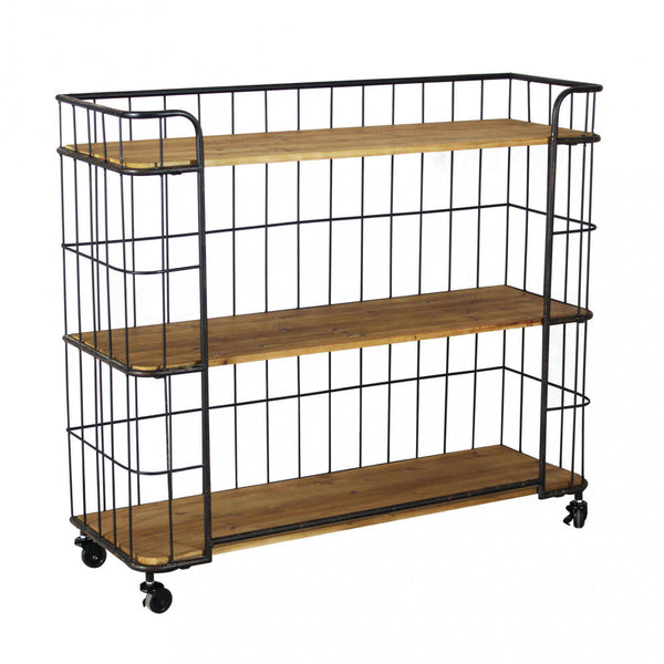 Alban Schrank 104x36x93 h cm aus brauner Bilaminat-Spanplatte prezzo