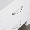 Comodino Moderno  con 2 Cassetti per Camera da Letto 48x39x54 cm in Legno Bianco