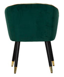 Poltrona Paris 62x58x78 cm in Legno Spugna Metallo e Poliestere Verde e Oro