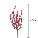 Set 24 Rami Ilex con Bacche Rosse H42 cm Rosso