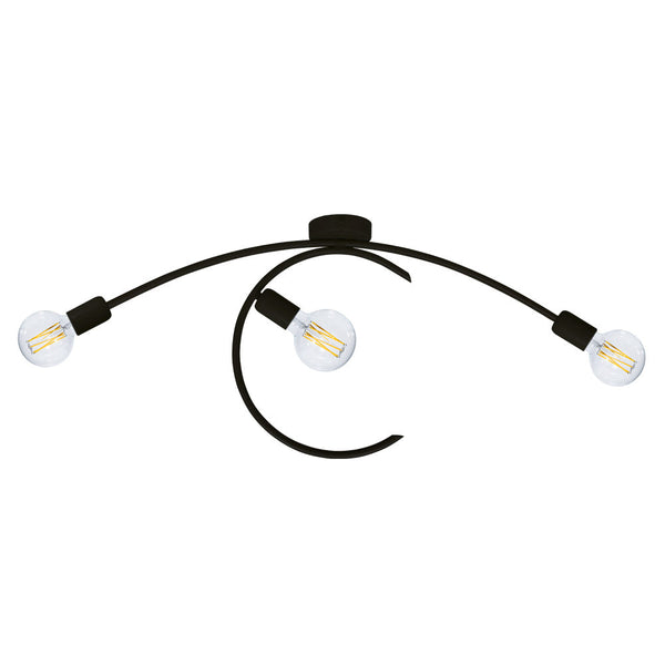 Aufhängung 3xE27 schwarz lackierter Rahmen E-Energy Daniela sconto