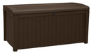 Baule Cassapanca da Esterno 130x63x70 cm in Resina Effetto Rattan Keter Borneo Marrone