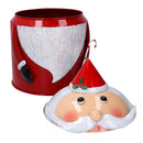 Scatola in Metallo babbo natale rosso tondo cm Ø43xh29