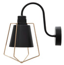 Lampada da Muro Elegant -D- 18x28x28 cm in Ferro Nero e Oro