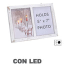 Portafoto legno bianco rettangolare cm 27x20x3