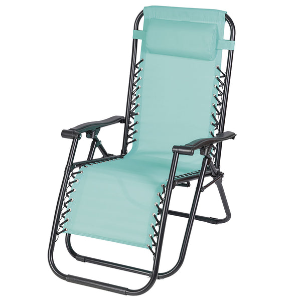 Sedia Sdraio Reclinabile e Richiudibile Rio 65x90x108 cm con Poggiatesta in Poliestere con Struttura in Acciaio Acquamarina acquista