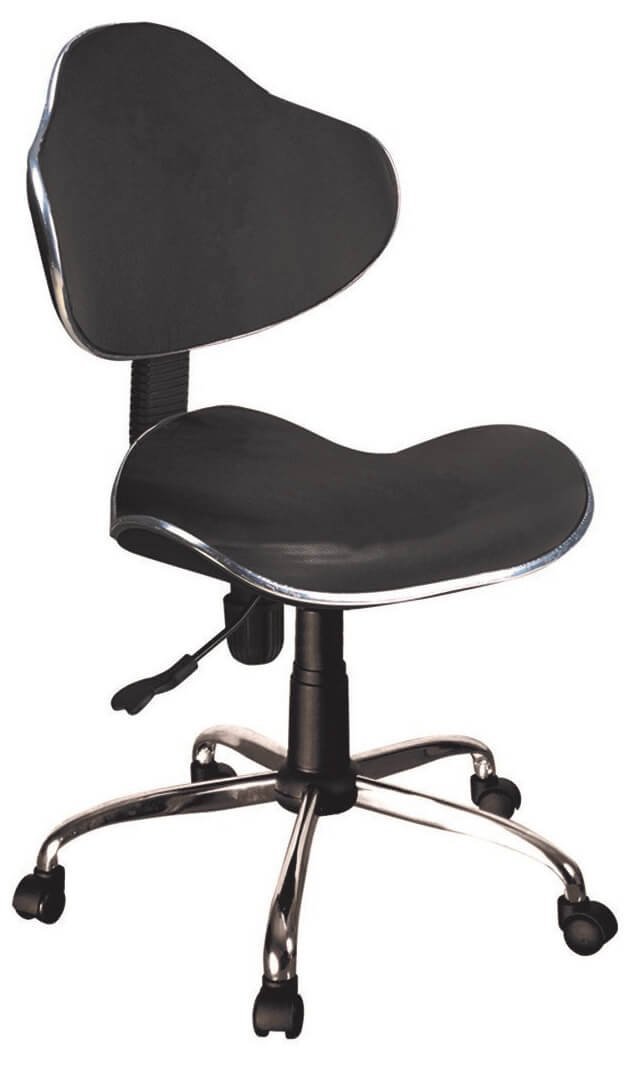 Sedia Poltrona Operativa da Ufficio in Similpelle Motti Top Team Nera