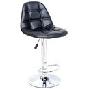 Sgabello con Seduta Girevole e Alzata a Gas in Similpelle Nero da Bar