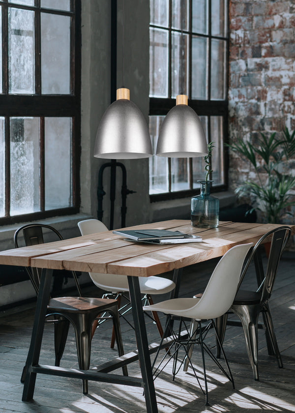 sconto Innen-Pendelleuchte E27 aus Antik-Nickel-Metall