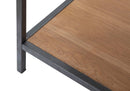 Console Malé 110x40x80 cm Legno di Abete e Impiallacciatura di frassino e MDF e in Ferro Marrone e Grigio