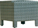Tavolino da Giardino 45x45 cm in Wicker Vorghini Ravenna Grigio