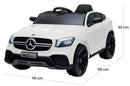 Macchina Elettrica per Bambini 12V con Licenza Mercedes GLC Coupè Bianca
