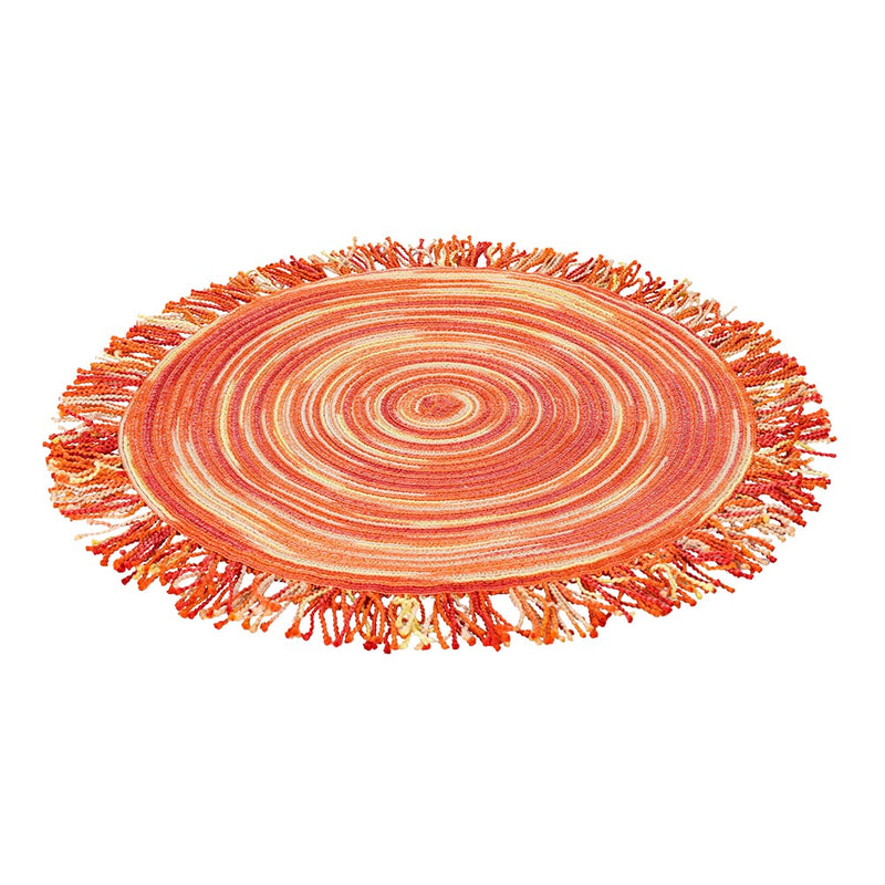 Set 6 Tovagliette con Frange Ø45x0,5 cm  in Polipropilene VdE Tivoli 1996 Shades of Sunset