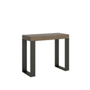 Consolle Allungabile 90-300x40x77 cm Tecno Tortora Telaio Antracite 
