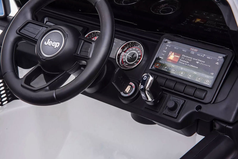 Macchina Elettrica per Bambini 12V 2 Posti con Licenza Jeep Wrangler Rubicon Nera