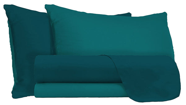 Satz Bettlaken und Kissenbezüge, wendbar, Petrolgrün/Flaschengrün online