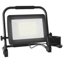 Faretto LED da Esterno IP65 35x20x32 cm da 6500k con Testa Girevole e Supporto Nero  
