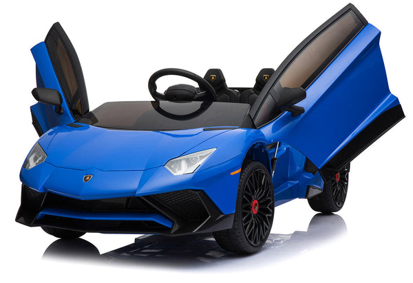 prezzo Elektroauto für Kinder 12V Lamborghini Aventador Roadster SV Blau