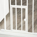 Cancelletto di Sicurezza per Cani con Porta Piccola Montaggio a Pressione 74-80x76,2 cm Bianco 