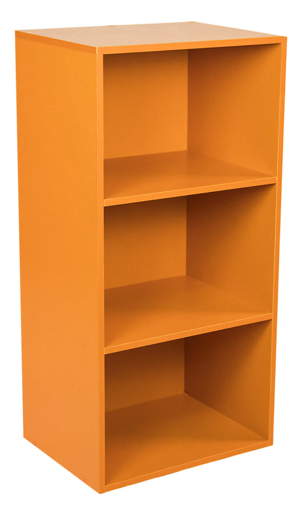 Modulares Bücherregal 3 Regale 40x29,5x80 cm in oranger Spanplatte prezzo