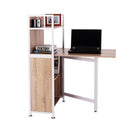 Scrivania da Ufficio Angolare per Computer Estraibile in Legno MDF 