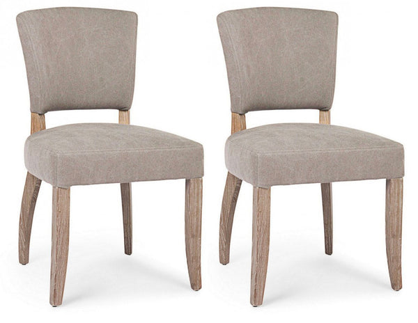 online Set 2 Sedie 52x63x90h cm Maratriz Grigio