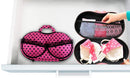 Portaoggetti per Biancheria Intima a forma di reggiseno Magenta Pois