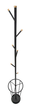 Appendi Abiti-Porta Ombrelli Glam Nero CmØ26x176 cm in Ferro Nero e Oro