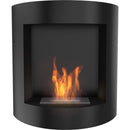 Camino a Bioetanolo da Parete 77,9x81 cm Flig Akron Nero