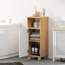 Mobiletto Bagno Salvaspazio 30x30x79,7 cm Rivestimento in Melamina Bianco e Legno   