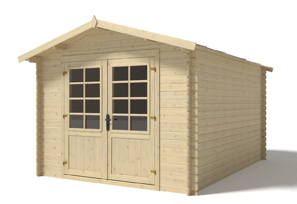 sconto Werkzeugkasten für den Garten 300 x 400 cm in hellem Holz