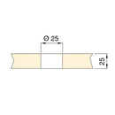 Connettore Rotondo a Incasso 2 Usb 37 mm Plastica Nero Emuca