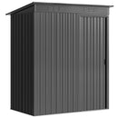 Casetta da Giardino 159x106x181 cm con Prese d'Aria e Porta Scorrevole in Metallo Grigio Scuro      