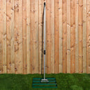 Rastrello Livellante Estensibile 50x32x125-195 cm Livellatrice in Acciaio Verde 
