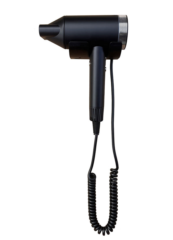 acquista Asciugacapelli Professionale Vama PASSION HAIR Motore Brushless 1500W per Hotel con Base Murale Nero