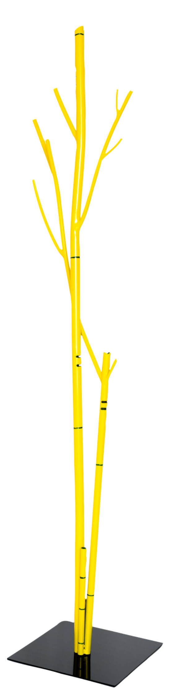 Appendiabiti da Terra 33x33x178 cm in Ferro Battuto Vasconi Bamboo Giallo