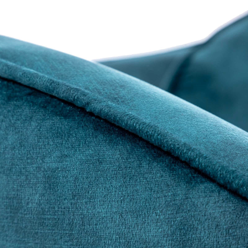 Poltrona 91x78x65 cm in Velluto Ottanio