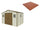 Bodenbelag für Gartenbox 325 x 240 x 233 cm aus Terrakotta-Kunststoff
