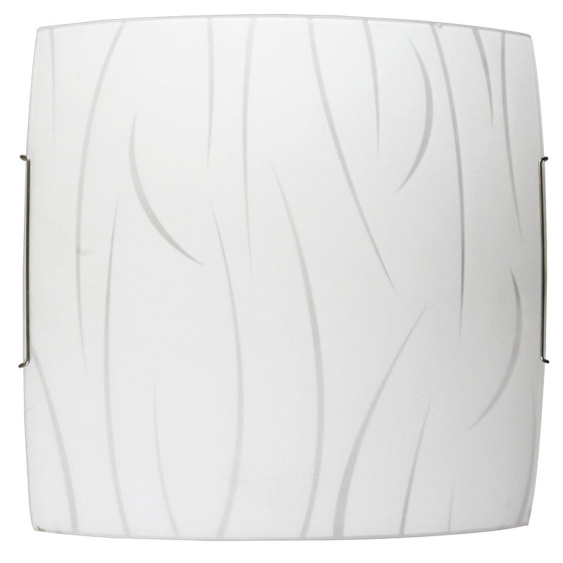 Plafoniera 1xE27 Ganci Filo Acciaio Vetro Lastra Bianco E-Energy Simone